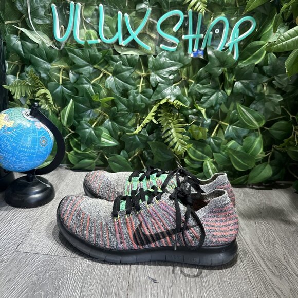Nike Free RN Flyinit Shoes Women's 8 Multicolor Running Sneakers 831070-108 - Picture 4 of 9